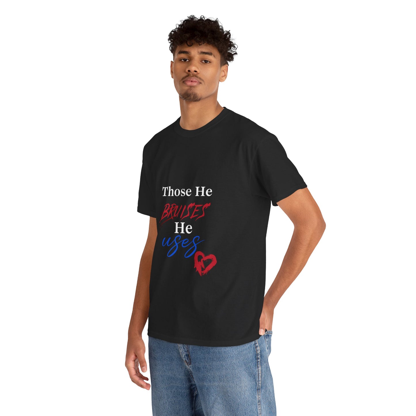Bruised & Blessed Unisex Heavy Cotton Tee - Inspirational Christian Graphic Shirt