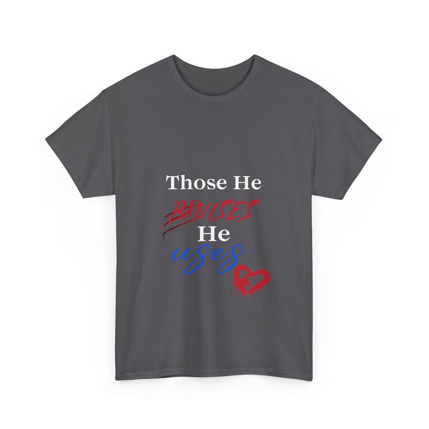 Bruised & Blessed Unisex Heavy Cotton Tee - Inspirational Christian Graphic Shirt