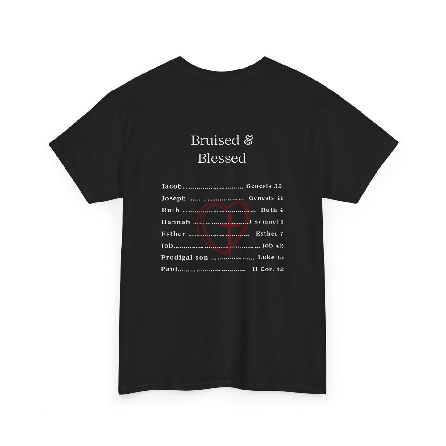 Bruised & Blessed Unisex Heavy Cotton Tee - Inspirational Christian Graphic Shirt