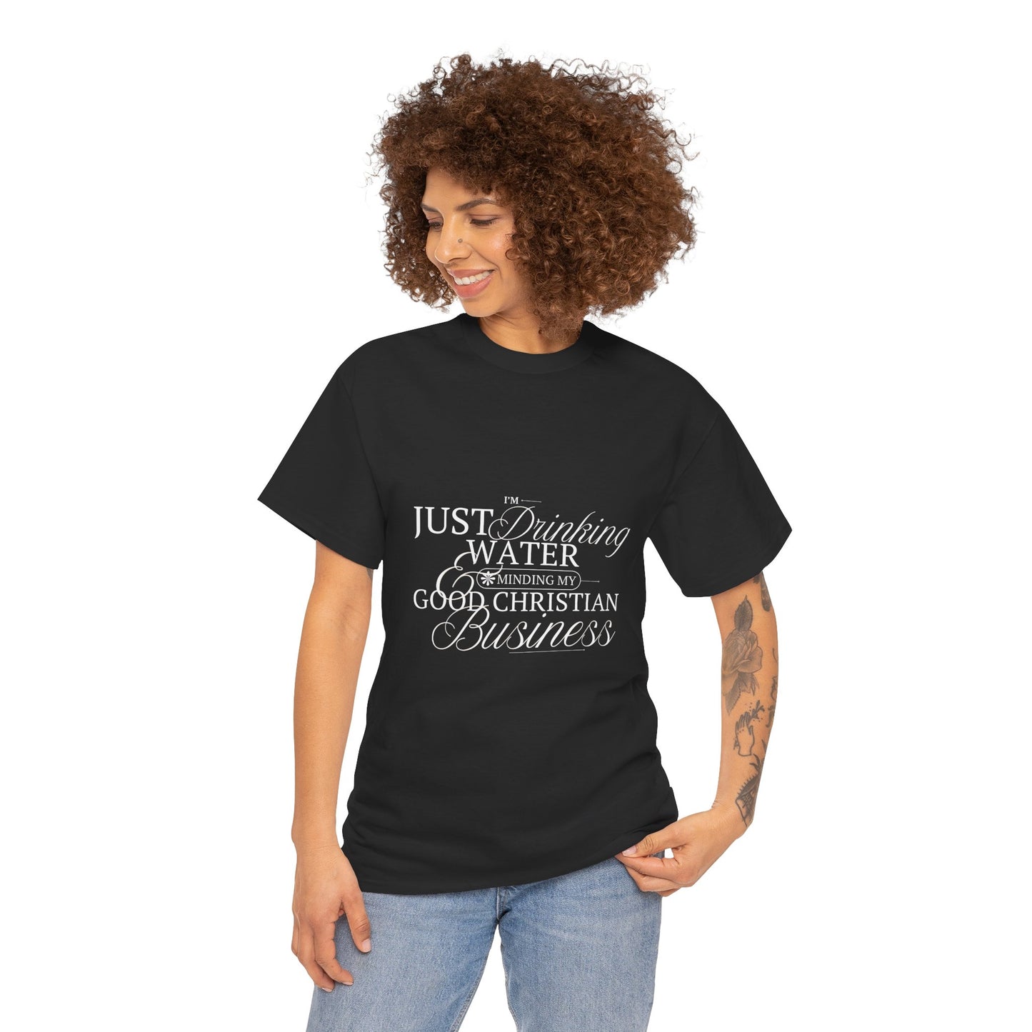 'Good Christian Business' - Funny Unisex Heavy Cotton Tee