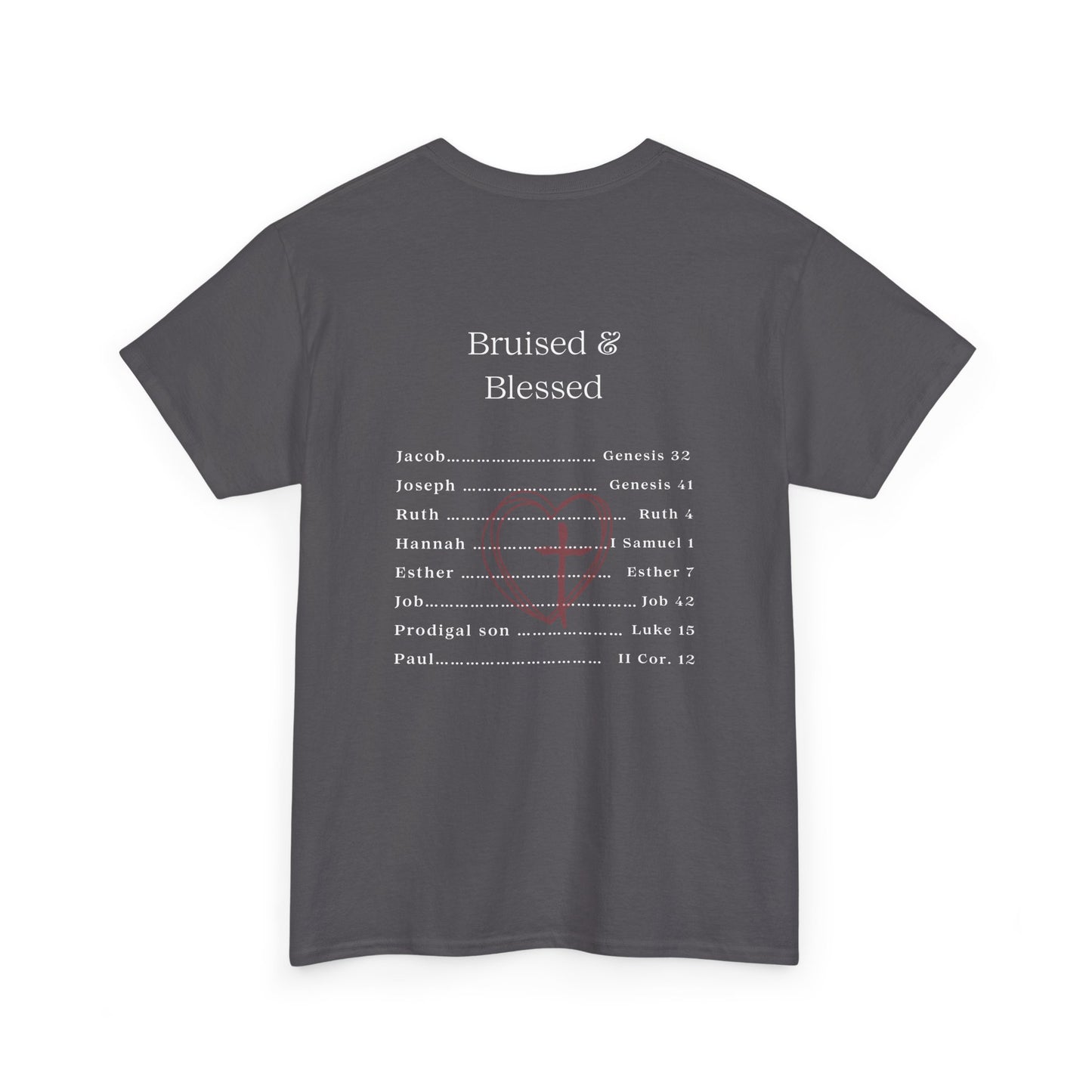 Bruised & Blessed Unisex Heavy Cotton Tee - Inspirational Christian Graphic Shirt