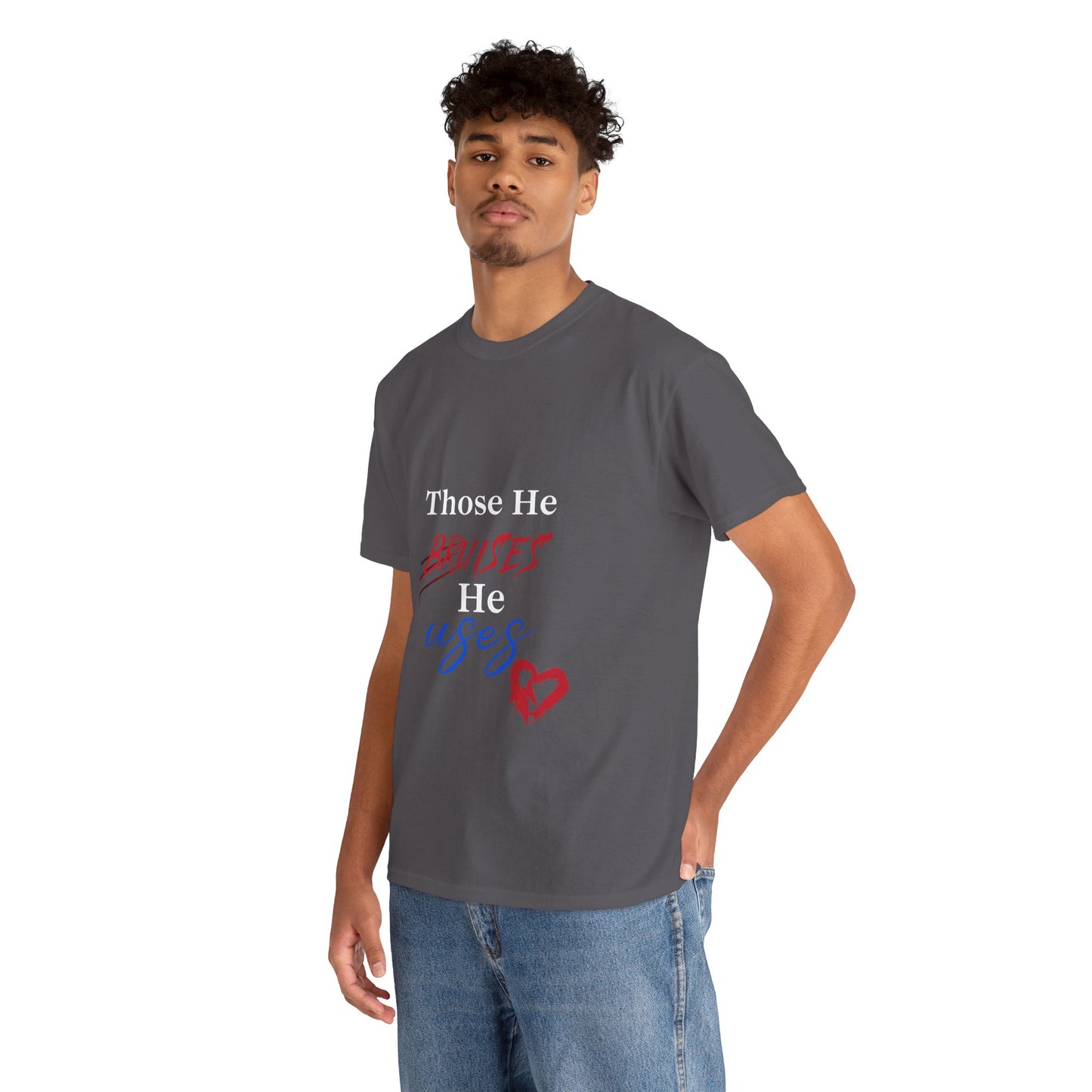 Bruised & Blessed Unisex Heavy Cotton Tee - Inspirational Christian Graphic Shirt